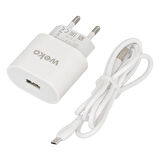WK-21441 PDU QC 3.0 AMPER ŞARJ BAŞLIK ADAPTÖRÜ + MICRO USB KABLO (NO:1) 