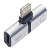 IPHONE LIGHTNING ŞARJ VE KULAKLIK ÇEVİRİCİ ADAPTÖR JACK 