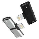 IPHONE LIGHTNING ŞARJ VE KULAKLIK ÇEVİRİCİ ADAPTÖR JACK 