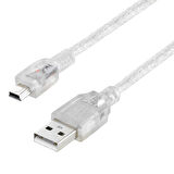 IPOD ŞARJ ALETİ KABLOSU USB 5 PİN GENİŞ 1.5 METRE ŞEFFAF  (SL-UK5) 