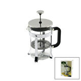 FRECHPRESS  600ML   CAM  BİTKİ SÜZGEÇİ METAL KAFES - PLASTİK SAPLI METAL KAPLAMALI PLS.KAPAK 