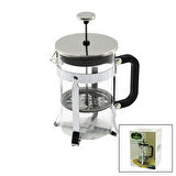 FRECHPRESS  800ML   CAM  BİTKİ SÜZGEÇİ METAL KAFES - PLASTİK SAPLI METAL KAPLAMALI PLS.KAPAK 