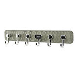 DELUX ASKI MİKA KRİSTAL PLASTİK TABANLI  6 KOLLU= TAK ÇIKAR  YAPIŞKANLI MONTAJ 6X42CM (4727)