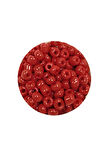 Dökme Cam Kum Boncuk Büyük Boy (6/0) 4 mm - 20 Gram - Koyu Kırmızı - BNC074