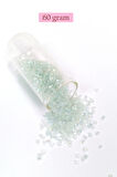 Kesme Cam Boncuk 2mm - 60 Gram - Şeffaf Beyaz - BNC368