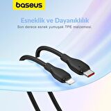 Baseus Akım Korumalı Ultra Hızlı 1.2Mt 20W Type-C İphone Şarj Kablo İphone 11 12 13 14 Pro Max Şarj