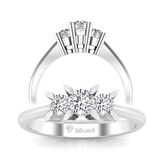 0,40 Karat Pırlanta Tria Yüzük