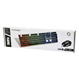 IŞIKLI   USB KABLOLU  OYUNCU KLAVYE - MOUSE  SET PL-357  GO5060Gok111635