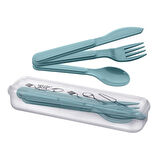 Kendiliğinden Kutulu Hijjenik Plastik Piknik Tipi Çatal Kaşık Bıçak Seti  GO5060898684003003231