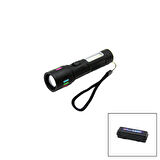 METAL GÖVDE 2IN1=ZOOM - RGB 9 LED EL FENERİ USB ŞARJLI MİNİ PLS.KUTULU  GO5060Gok101255