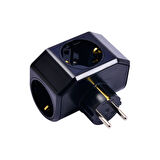 SİYAH YONCA PLUS 3LÜ TOPRAKLI PRİZ FİŞ 04-ZM  GO5060Gok101113