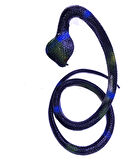Siyah Renk Gerçekçi Kobra Model Silikon Yumuşak Yılan 80 cm  GO50604808410