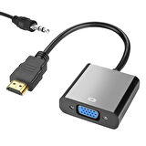 HDMI TO VGA ÇEVİRİCİ ADAPTÖR SES ÇIKIŞLI  GO506089MT-24794