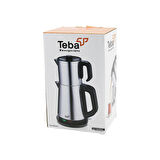 ÇELİK  ELEKTRİKLİ ÇAY MAKİNESİ  ÇAYCI  SETİ  1500W 1.8LT+ 0.8LT 360° TABAN GİZLi REZİSTANS THC-800 CM (5060)