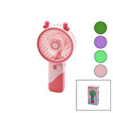 USB MİNİ FAN   ÇAP=7.7CM - Y:15CM   SABİT BAŞLIK=KULAKLI   3 KADEME HIZ  IŞIKLI   LASTİK KORDON BİLEKLİK (5060)