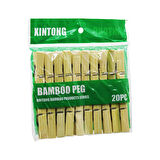 20PCS AHŞAP BAMBU MANDAL (5060)
