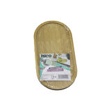 OVAL AHŞAP BAMBU YAĞDANLIK ALTLIK MİNİ TEPSİ 12 X 23.3 X 0.8CM (5060)