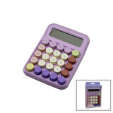 DAKTİLO TUŞ MODELİ  12 HANELİ HESAP MAKİNESİ MİX RENKLİ  PİLLİ  15.7 X 11.1 X 2.7CM   166GR (5060)