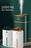 1000 ML Ultrasonik Hava Nemlendirici Işıklı Buhar Makinesi Ve Aroma Difüzörü (5060)