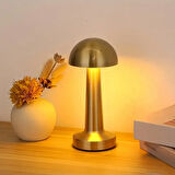 Forlife Dekoratif Şarjlı LED Mantar Masa Lambası Gold FL-8055 (5060)