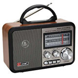 Orta Boy Retro, Nostaljik, Ahşap Tasarım Bluetooth Hoparlörlü, Şarjlı, Taşınabilir FM/AM Destekli Radyo NS-8897 (5060)