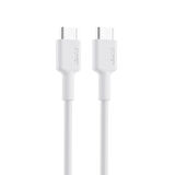 AUKEY CB-CD45-WH PD NAYLON ÖRGÜLÜ TYPE-C TYPE-C ŞARJ KABLOSU 0.9MT