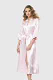 Arias Closet Pembe Uzun Saten Sabahlık OZN-12547