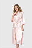 Arias Closet Somon Uzun Saten Sabahlık OZN-12552