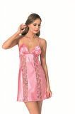 Arias Closet Pembe Kısa Saten Gecelik OZN-12727