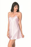Arias Closet Pembe Kısa Saten Gecelik OZN-12788