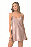 Arias Closet Vizon Kısa Saten Gecelik OZN-12794