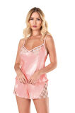 Arias Closet Somon Saten Babydoll Şort Takımı OZN-14064