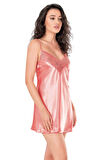 Arias Closet Mercan Kısa Saten Gecelik OZN-14105