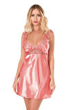 Arias Closet Mercan Kısa Saten Gecelik OZN-14136