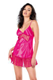 Arias Closet Fuşya Kısa Saten Gecelik OZN-14174
