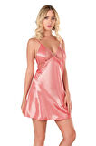 Arias Closet Mercan Kısa Saten Gecelik OZN-14200
