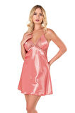 Arias Closet Mercan Kısa Saten Gecelik OZN-14200