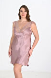 Arias Closet Büyük Beden Vizon Gecelik 2106 OZN-22663