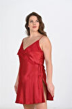 Arias Closet Büyük Beden Bordo Gecelik 2107 OZN-22664