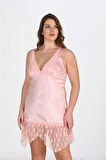 Arias Closet Büyük Beden Somon Gecelik 2112 OZN-22669
