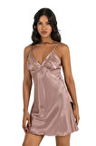 Arias Closet Vizon Kısa Saten Gecelik 8211 OZN-22706