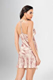 Arias Closet 2 li Kısa Sabahlık Takımı Desenli OZN-22745