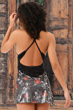 Arias Closet Saten Görünümlü Süprem Çiçek Baskılı Dantelli Gecelik OZN-24004
