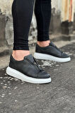  WG010 Gri Cilt Erkek Casual Ayakkabı