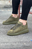  WG096 Haki Süet Günlük Erkek Casual Ayakkabı