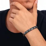 Makrome Örgü Hematit Doğaltaş Bileklik