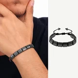 Makrome Örgü Hematit Doğaltaş Bileklik