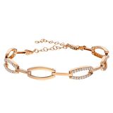Zirkon Taşlı 6lı Cats Eye Rose Renk 925 Ayar Gümüş Bayan Bileklik