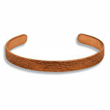 Kadın Bakır Bileklik - Dalga Desenli - Esnek Yapılı