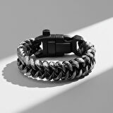 Pusulalı Çakmaklı Taktik Paracord Bileklik - Şehir Mavi Kamuflaj Desen - Kamp ve Doğa Sporları İçin